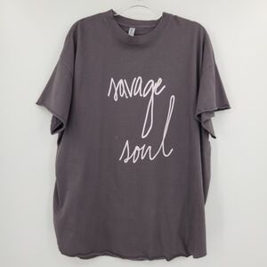 Pebby Forevee Savage Soul T-shirt Short Sleeve Size 2XL Gray